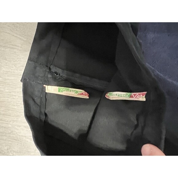 1970s Vintage Vera Maxwell Black Suede Knee Length Skirt Size 2 - Picture 3 of 9